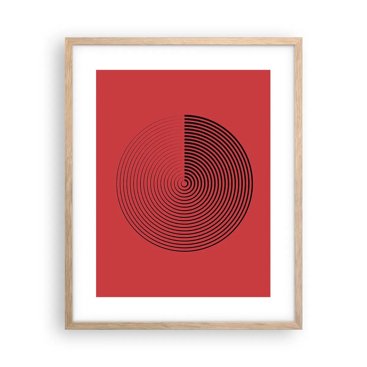 Poster in cornice rovere chiaro - Movimento circolare - 40x50 cm