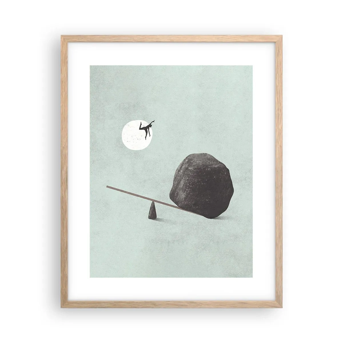 Poster in cornice rovere chiaro - Sogno adempiuto - 40x50 cm