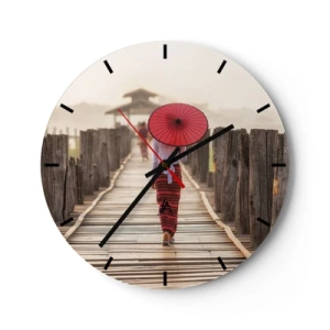 Orologio da parete - Orologio in Vetro - Sul vecchio ponte - 40x40 cm