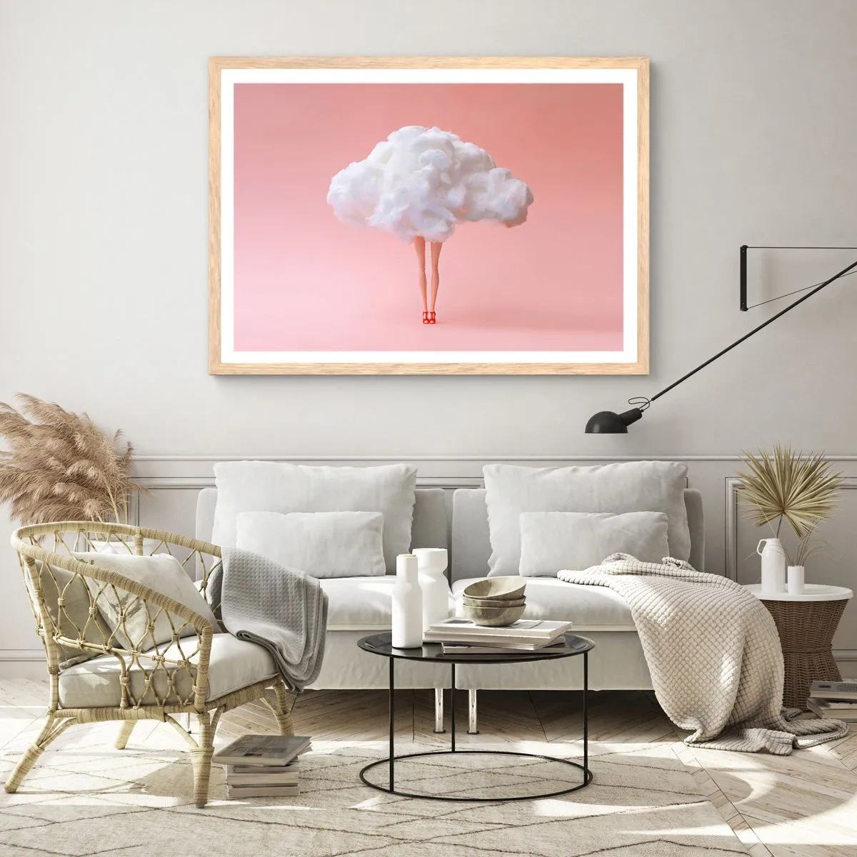 Poster in cornice rovere chiaro - Dolce promessa - 50x40 cm