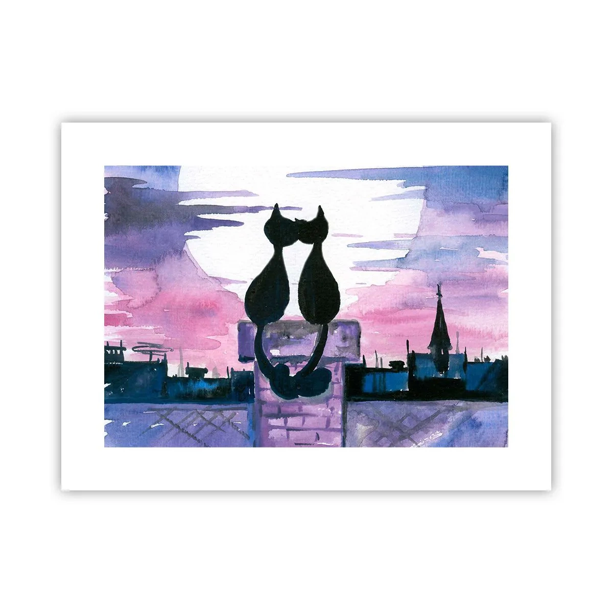 Poster - Appuntamento sotto la luna - 40x30 cm