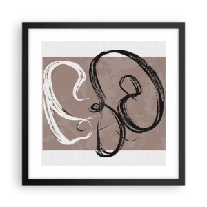 Poster in cornice nera - Composizione: alla ricerca della pienezza - 40x40 cm