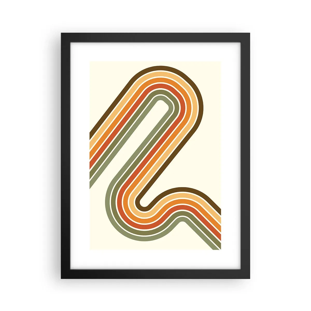 Poster in cornice nera - Zig zag fino alla meta - 30x40 cm