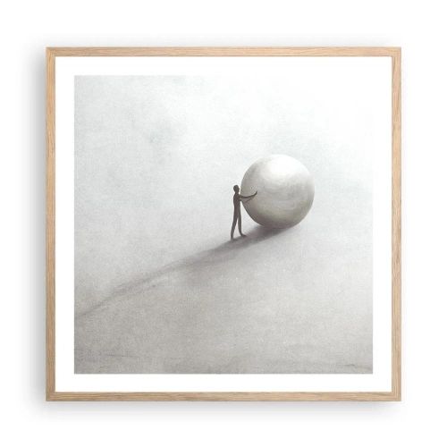 Poster in cornice rovere chiaro - Il gioco della vita - 60x60 cm