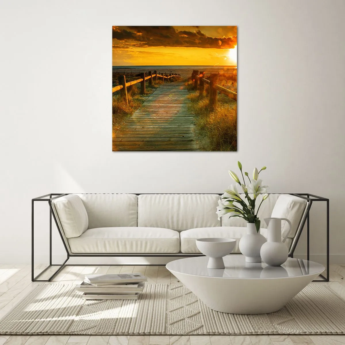 Quadro su vetro - Immerse nell'oro vecchio - 60x60 cm