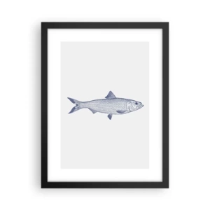 Poster in cornice nera - Un saluto dai mari del nord - 30x40 cm