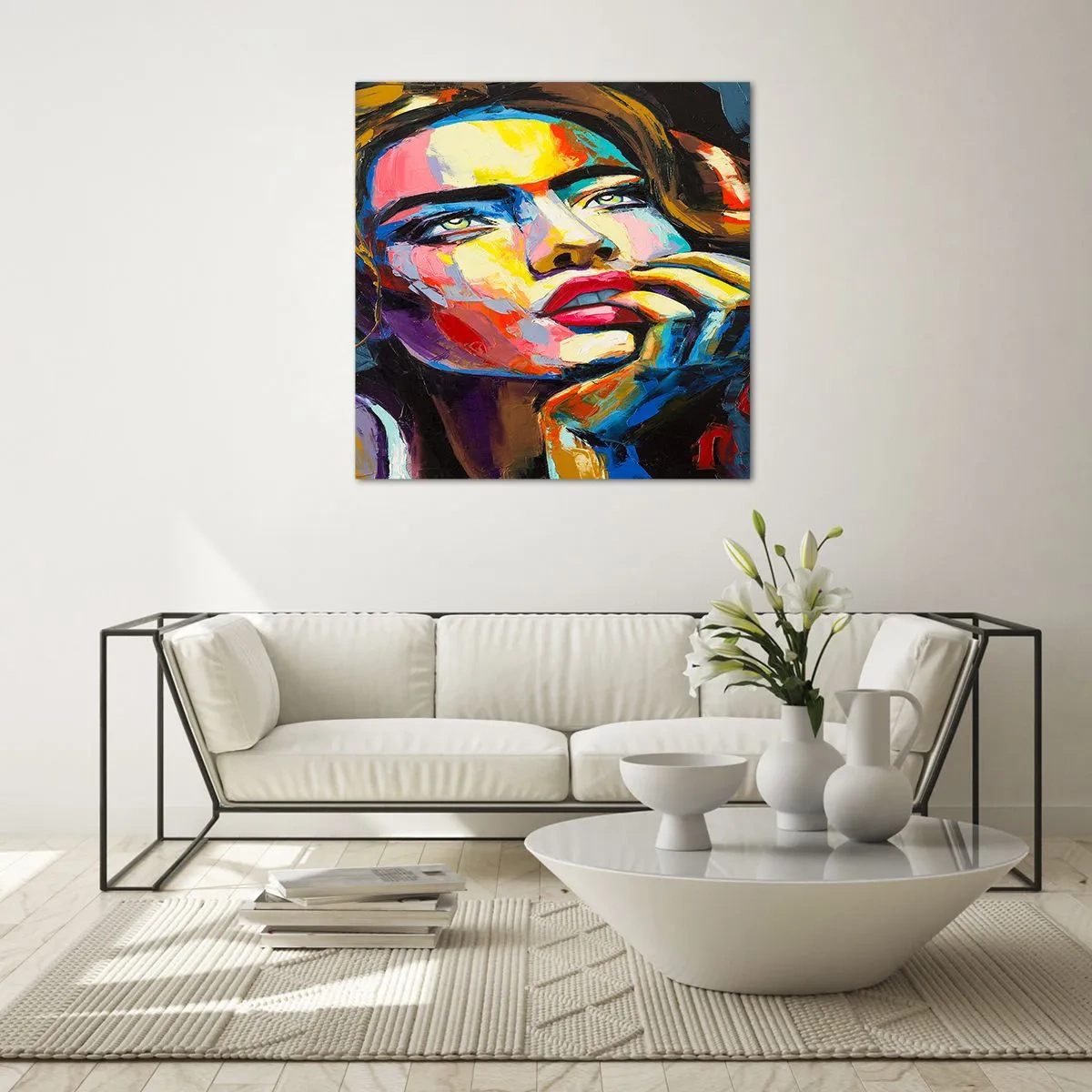 Quadro su vetro - I sogni come uccelli planano nel cielo - 30x30 cm
