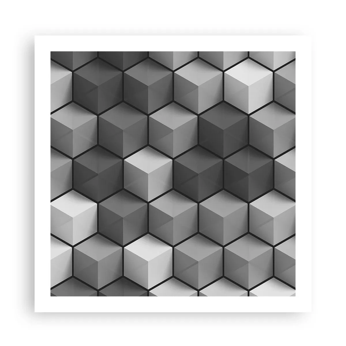 Poster - Puzzle cubista - 60x60 cm