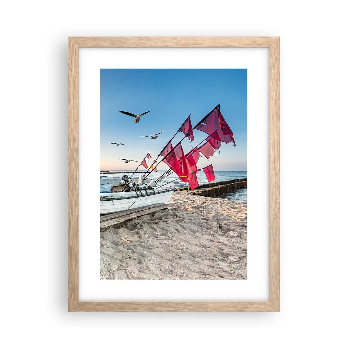 Poster in cornice rovere chiaro - Meritato riposo - 30x40 cm