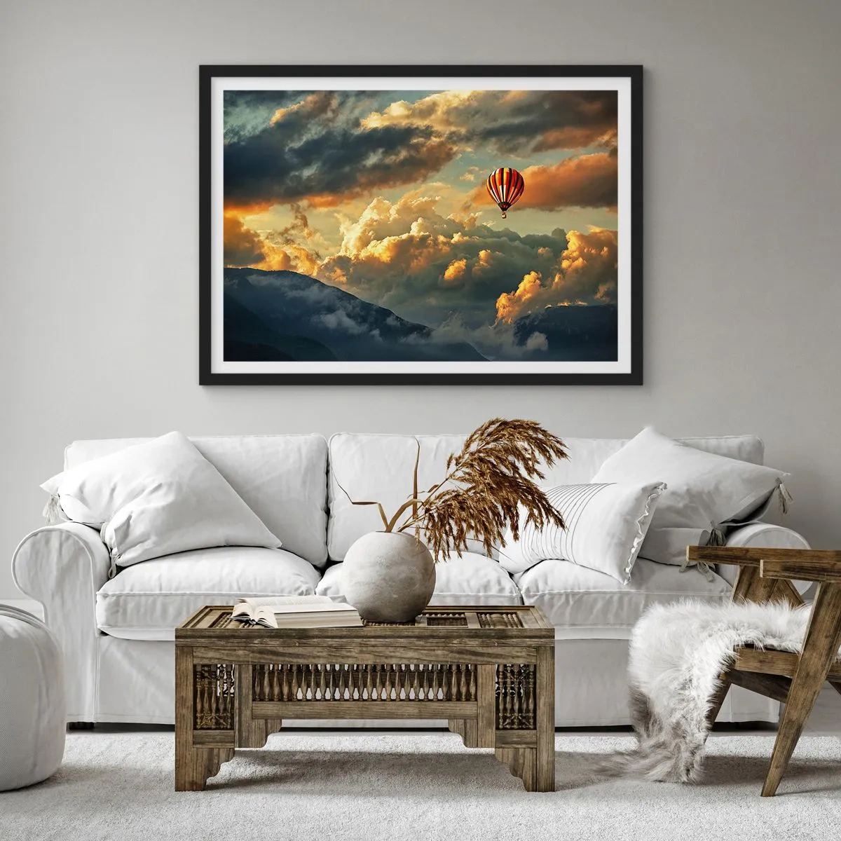 Poster in cornice nera - Volo perché voglio - 50x40 cm