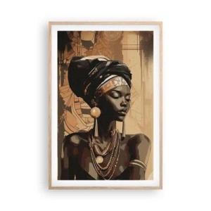 Poster in cornice rovere chiaro - Maestà africana - 61x91 cm