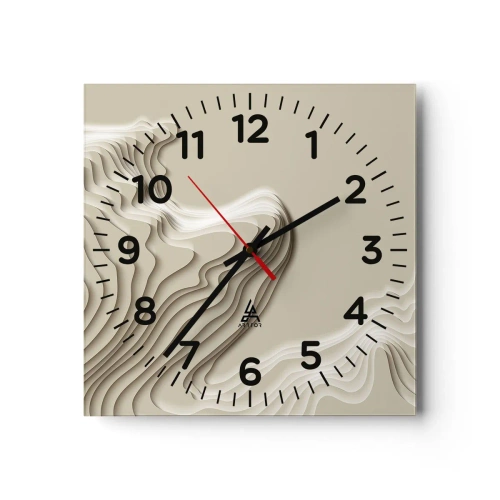 Orologio da parete - Orologio in Vetro - La topografia dell'arte - 30x30 cm
