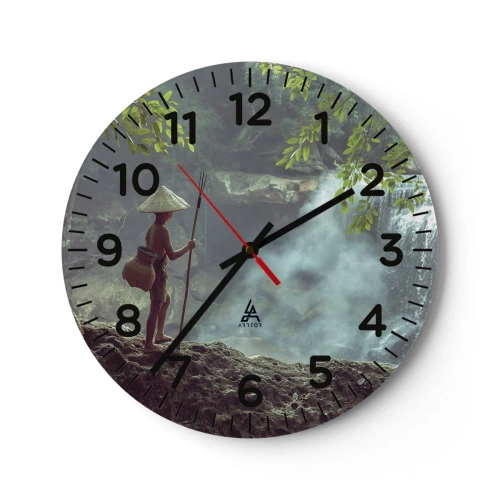 Orologio da parete - Orologio in Vetro - In armonia con la natura - 30x30 cm