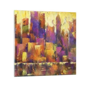 Quadro su vetro - Composizione metropolitana - 50x50 cm