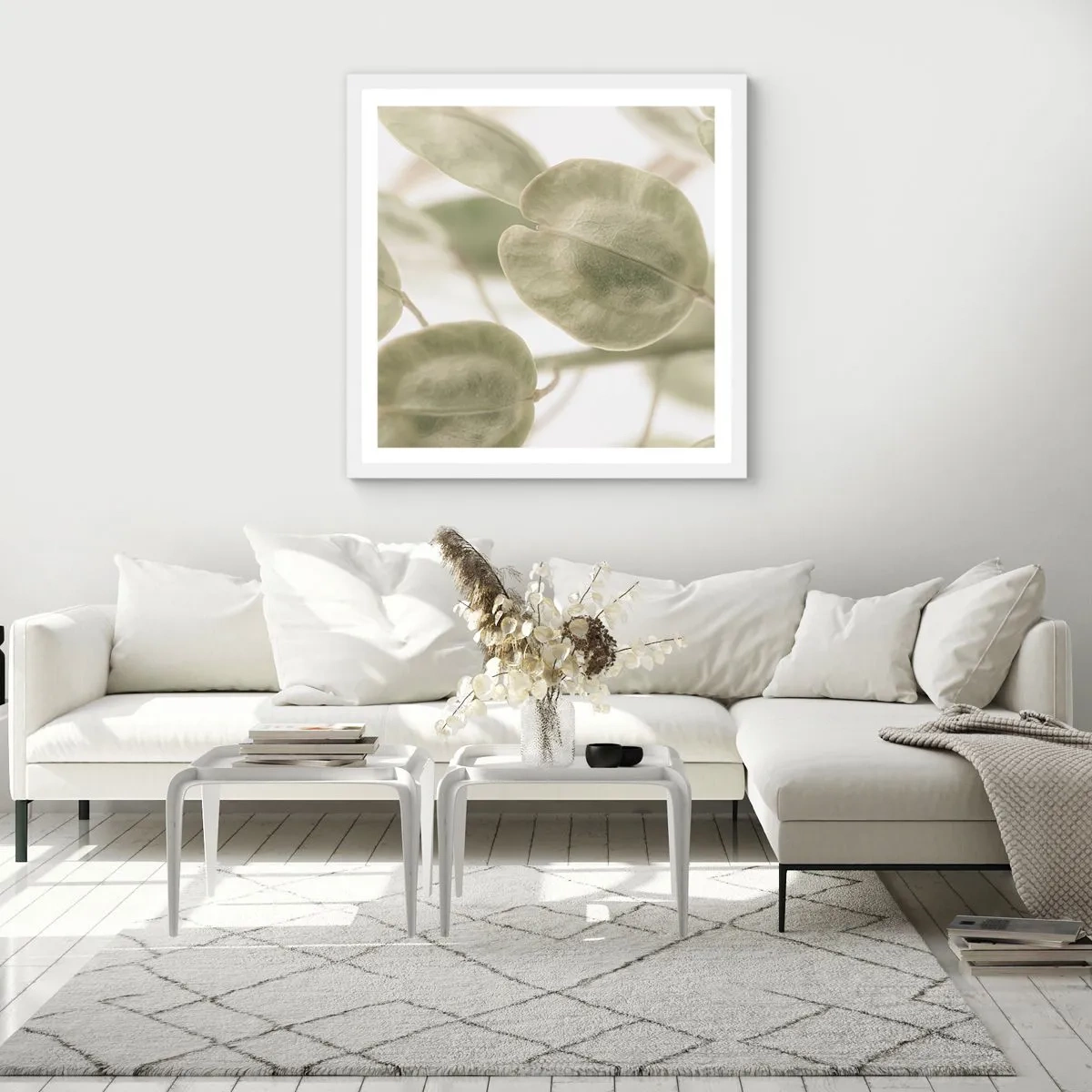 Poster in cornice bianca - All'inizio vi erano le foglie... - 40x40 cm