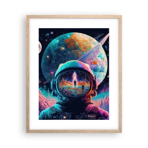 Poster in cornice rovere chiaro - I filosofi non l'avevano pensato - 40x50 cm