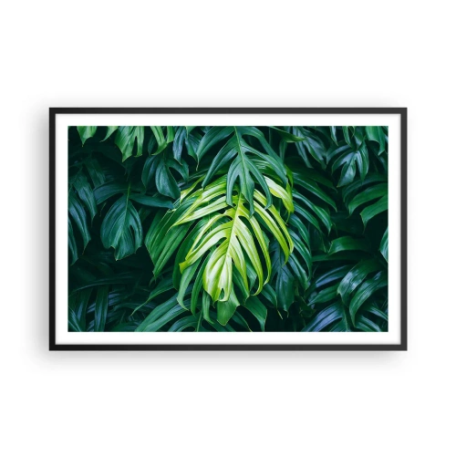 Poster in cornice nera - Immergersi nella freschezza - 91x61 cm