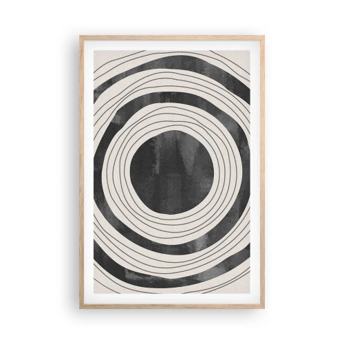 Poster in cornice rovere chiaro - Proprio al centro - 61x91 cm