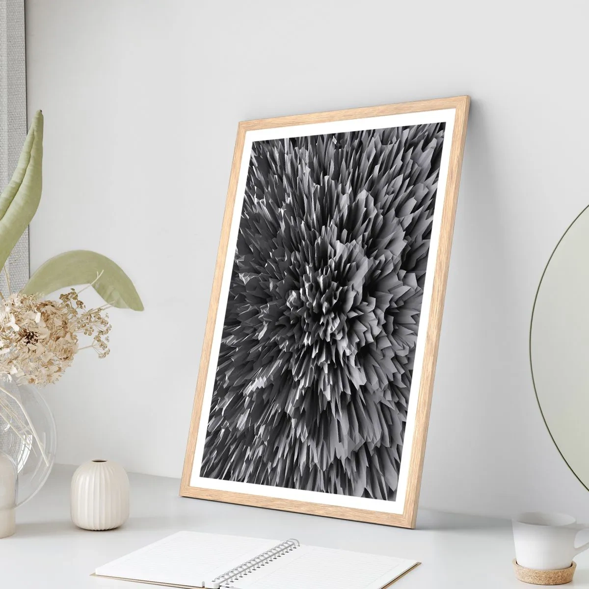 Poster in cornice rovere chiaro - Spigolosità massima - 40x50 cm