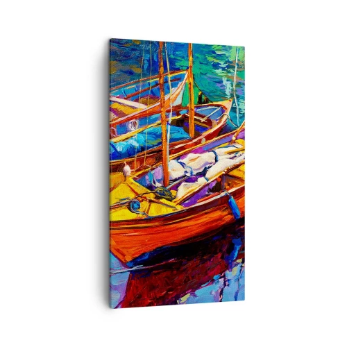 Quadro su tela - Stampe su Tela - Su un'acqua più densa dei colori - 45x80 cm