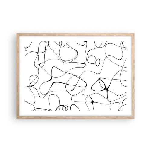 Poster in cornice rovere chiaro - Strade della vita, eventi del destino - 70x50 cm