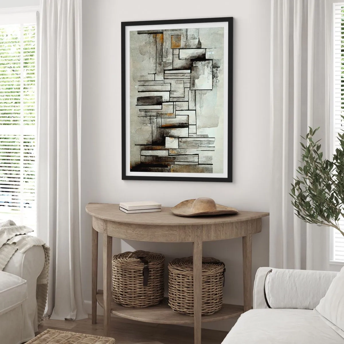 Poster in cornice nera - La forza della semplicità - 70x100 cm