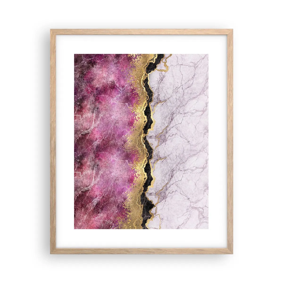 Poster in cornice rovere chiaro - Sul confine - 40x50 cm