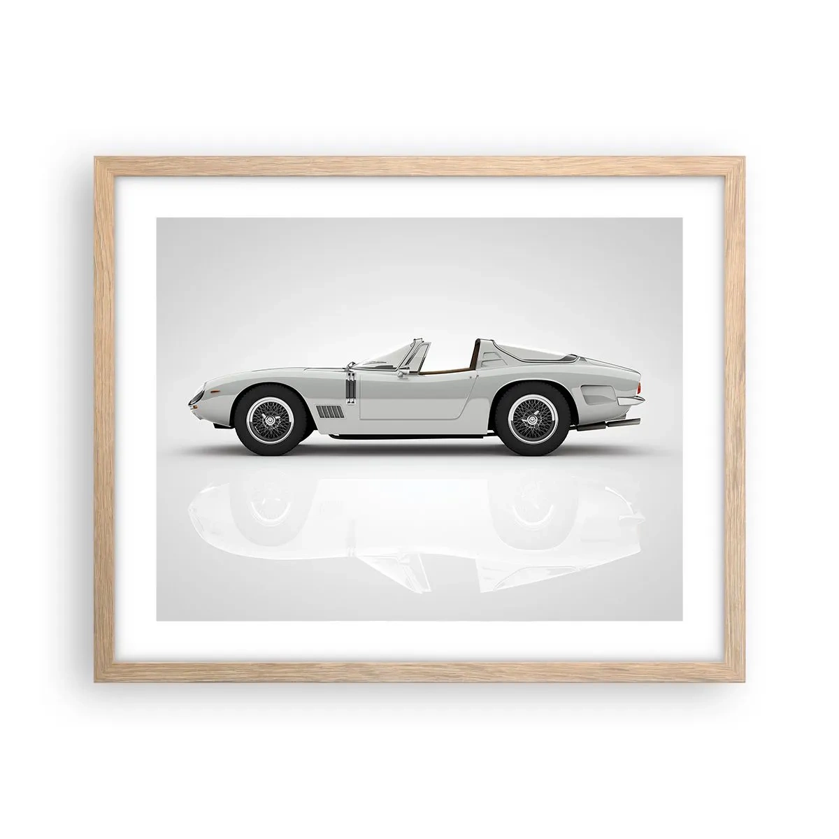 Poster in cornice rovere chiaro - Promessa di divertimento - 50x40 cm