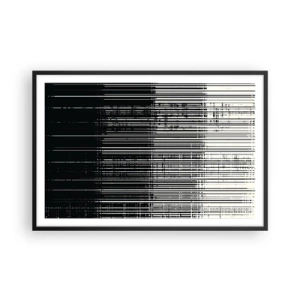 Poster in cornice nera - Onde e vibrazioni - 91x61 cm