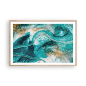 Poster in cornice rovere chiaro - Il fiume d'oro - 91x61 cm