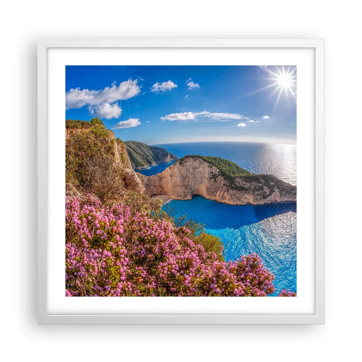 Poster in cornice bianca - Le mie grosse vacanze greche - 50x50 cm