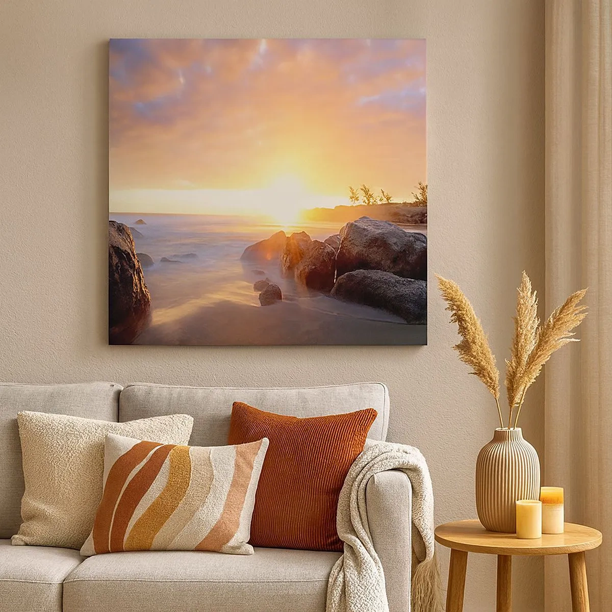 Quadro su tela - Stampe su Tela - La luminosa brezza della sera - 30x30 cm