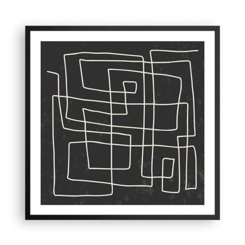 Poster in cornice nera - Non è così semplice - 60x60 cm