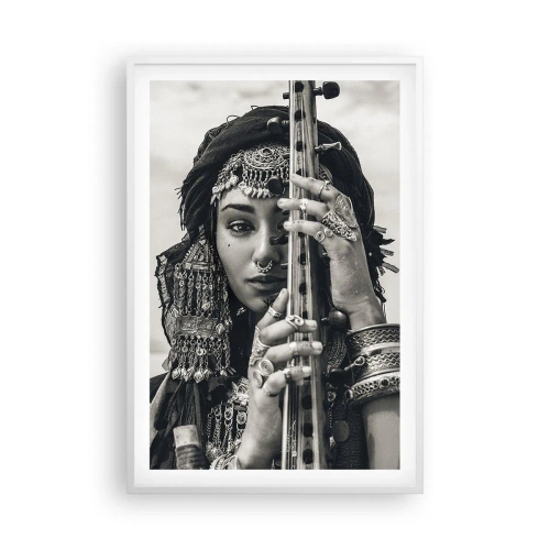 Poster in cornice bianca - La musica dell'oriente - 61x91 cm