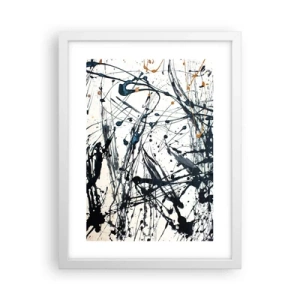 Poster in cornice bianca - Astrazione espressionistica - 30x40 cm