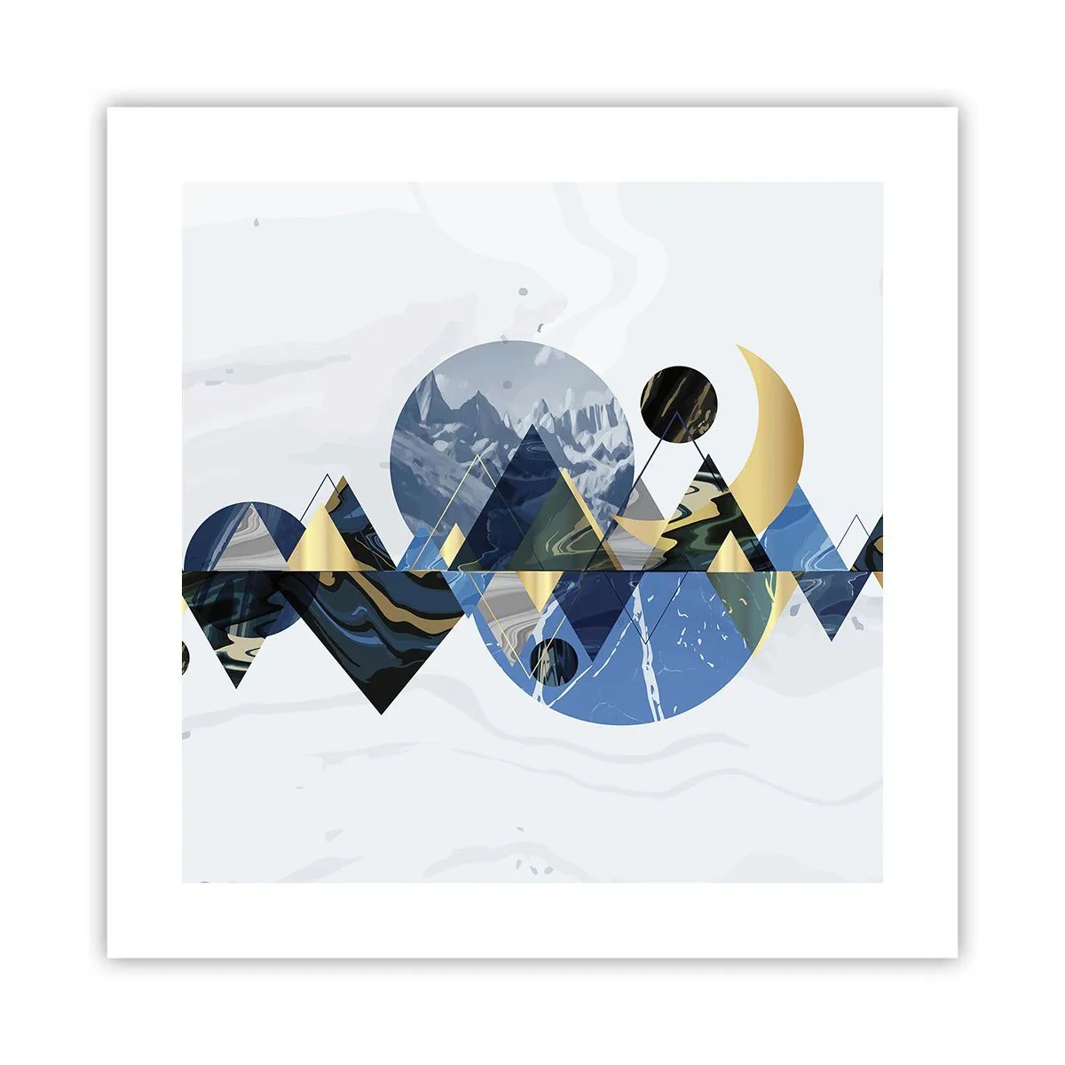 Poster - Paesaggio geometrico - 40x40 cm