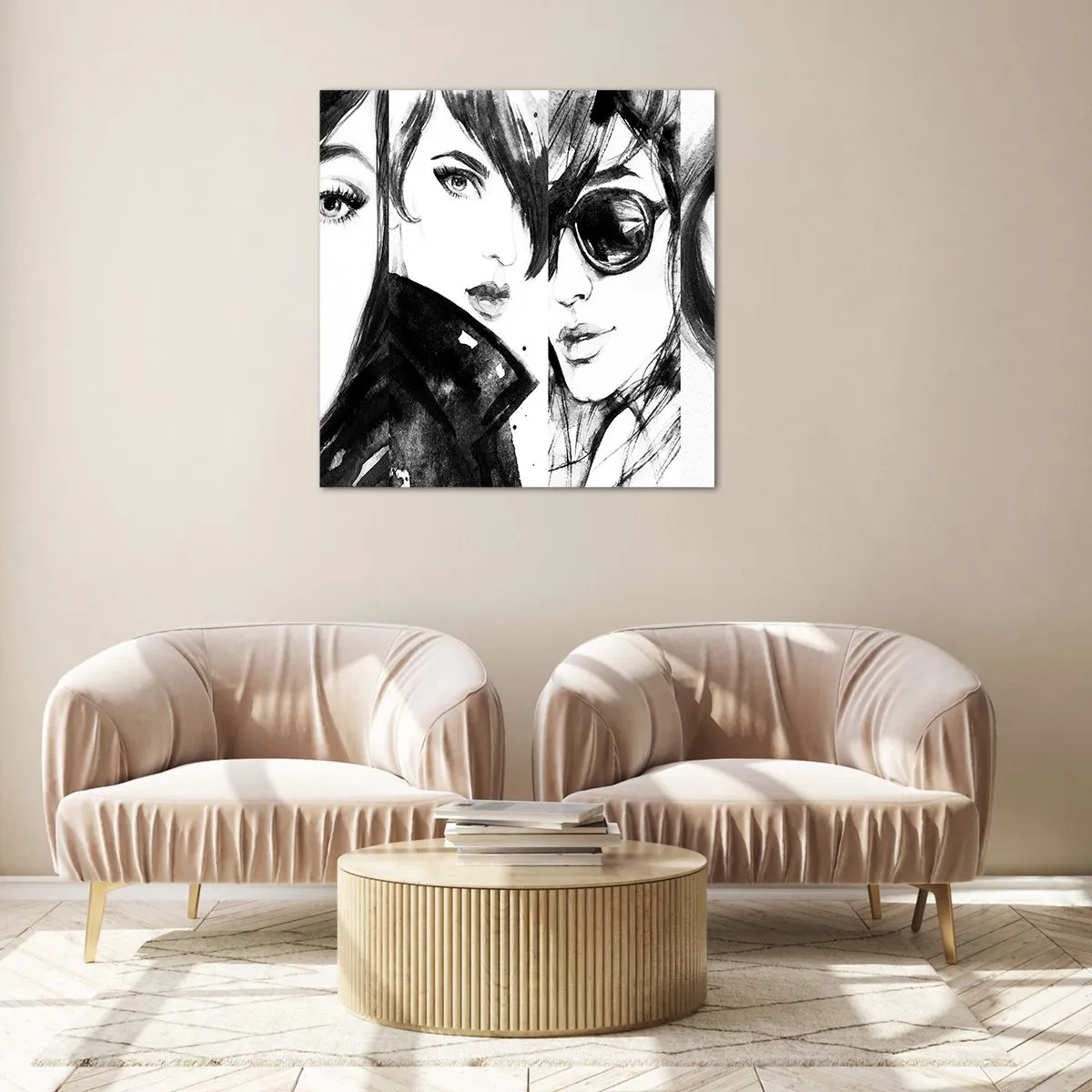 Quadro su vetro - Bellezza moltiplicata - 70x70 cm