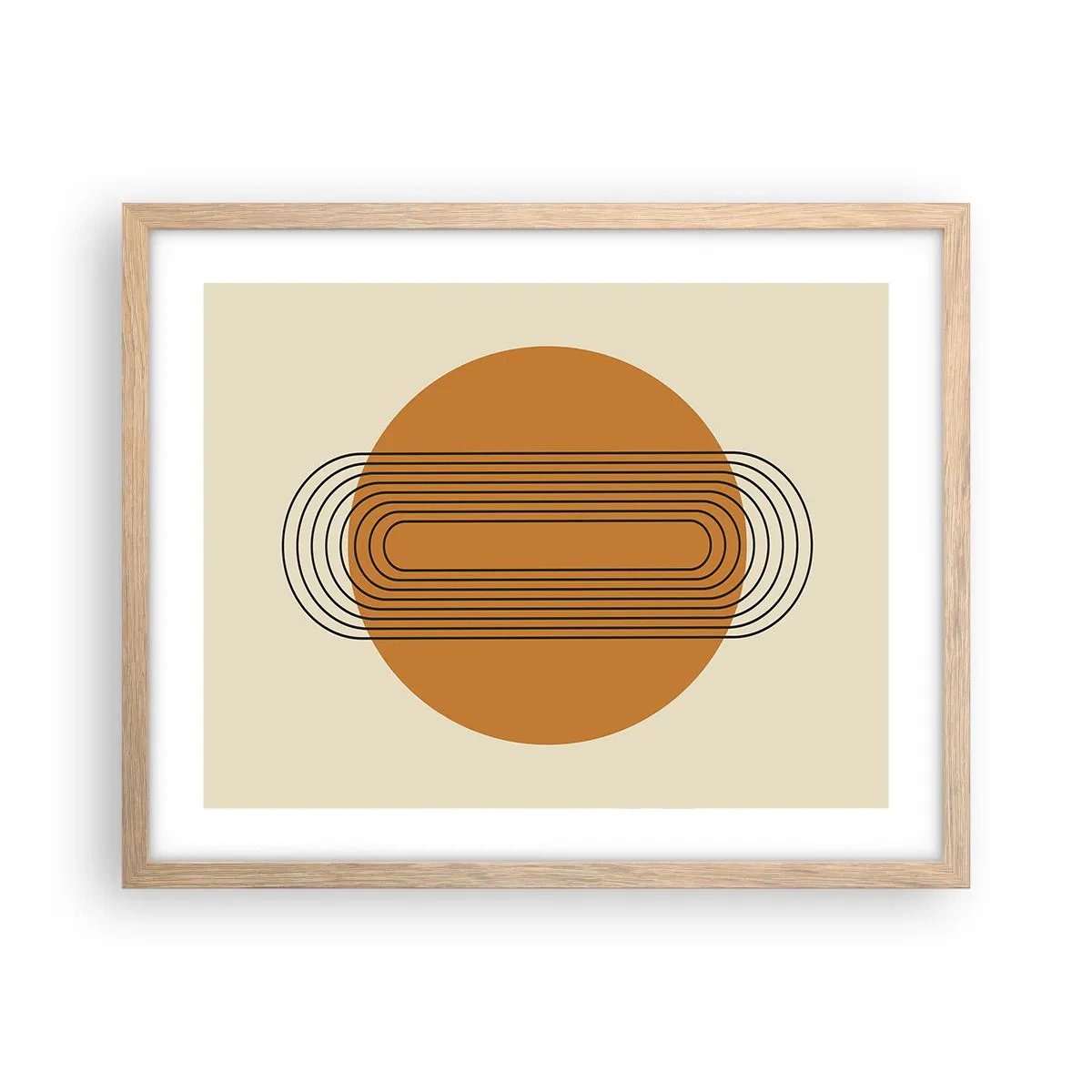 Poster in cornice rovere chiaro - Piano perfetto - 50x40 cm
