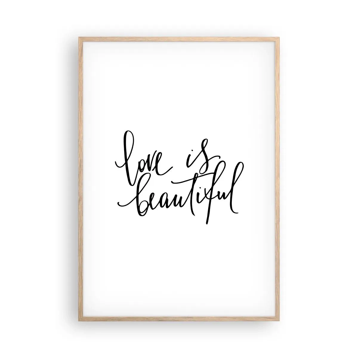 Poster in cornice rovere chiaro - Leggi e ripeti - 70x100 cm