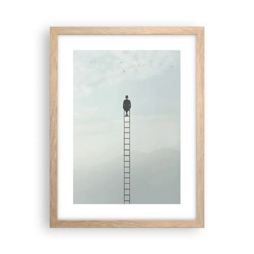 Poster in cornice rovere chiaro - Innalzati al di sopra - 30x40 cm