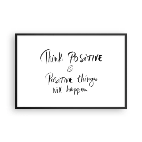 Poster in cornice nera - Come vivere? - 91x61 cm