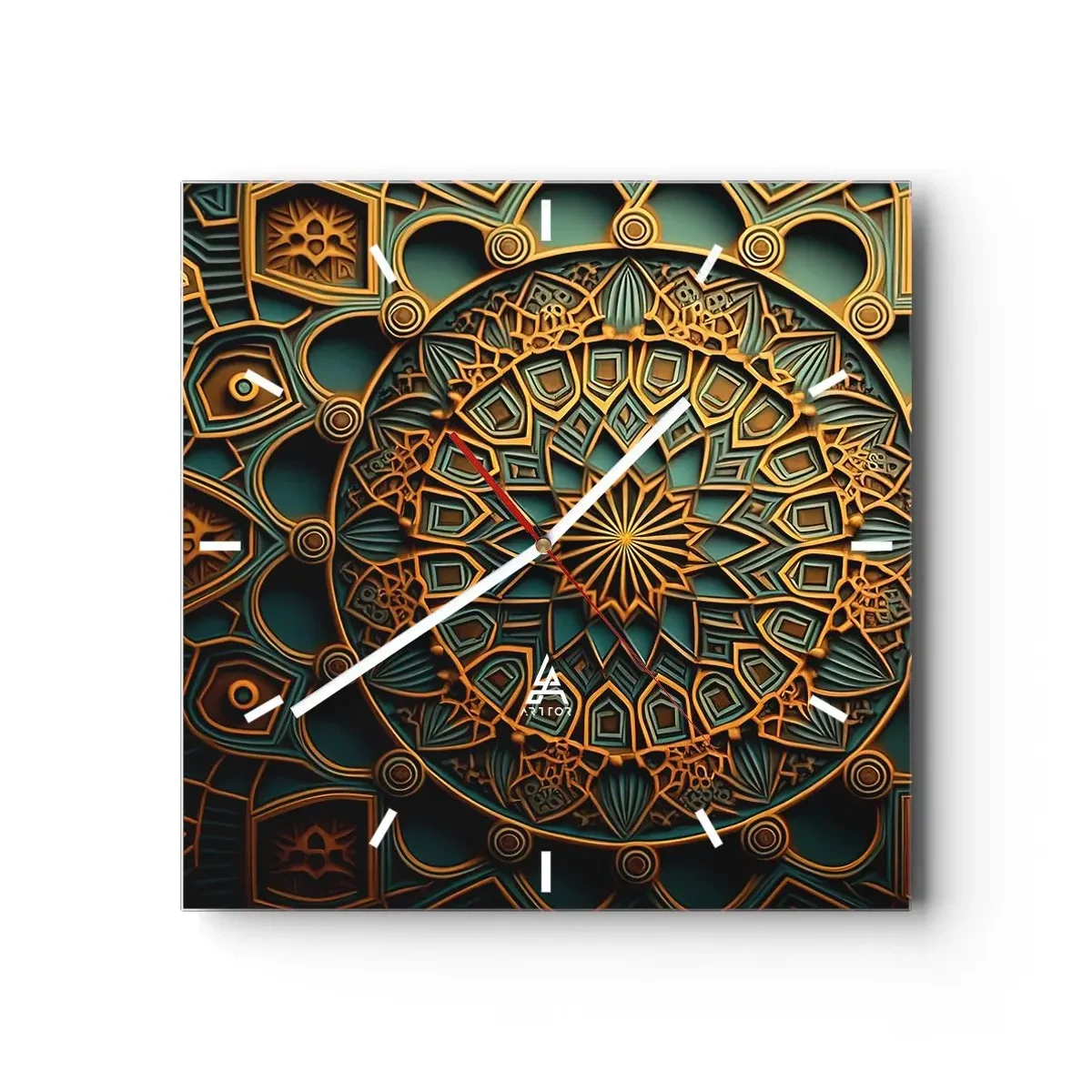 Orologio da parete - Orologio in Vetro - Atmosfera araba - 40x40 cm