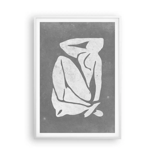 Poster in cornice bianca - Pensierosa - 70x100 cm