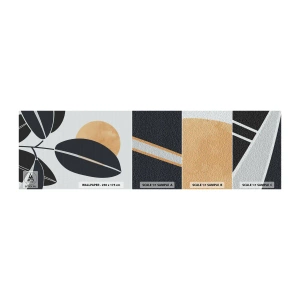 Campione Di Fotomurale Standard Eco - Un giorno rovente d'estate - Botanica, Foglie, Minimalismo - 100x30 cm