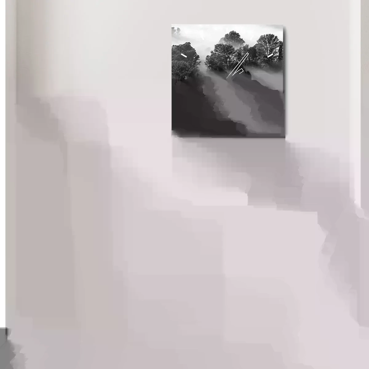 Orologio da parete - Orologio in Vetro - Risveglio dal sonno - 40x40 cm