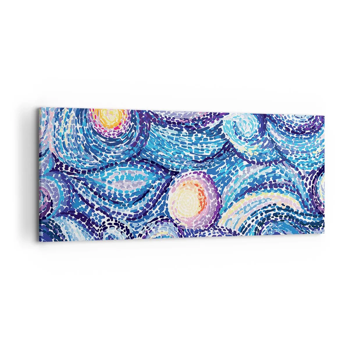 Quadro su tela - Stampe su Tela - Un'interpretazione artistica del cielo stellato nello stile di Van Gogh - 120x50cm - Dal quadro di Van Gogh - Decorazione murale moderna per soggiorno e camera da letto ARTTOR