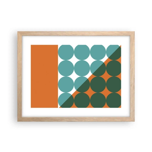 Poster in cornice rovere chiaro - In alto obliquo - 40x30 cm