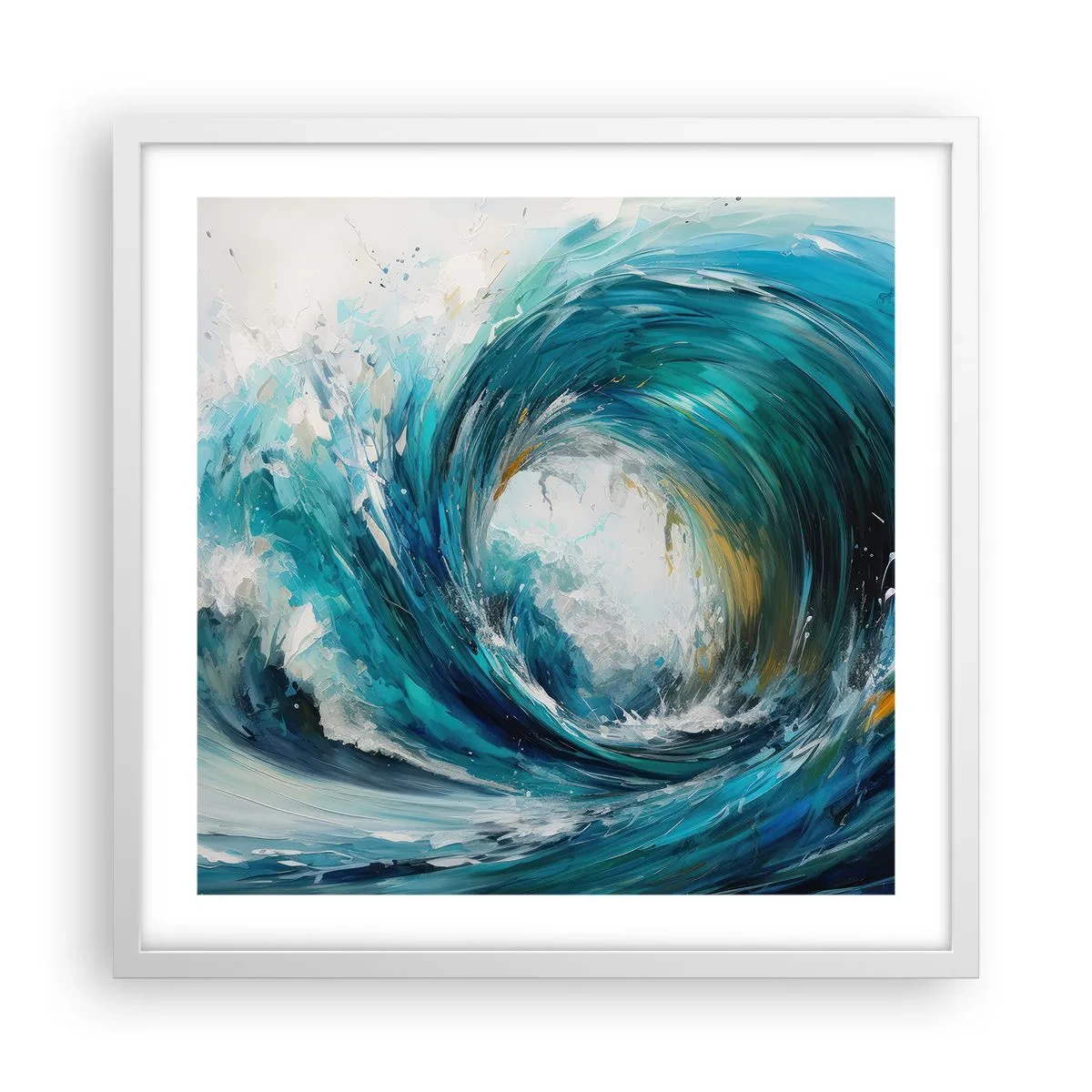 Poster in cornice bianca - Portale marino - 50x50 cm