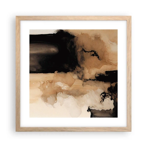 Poster in cornice rovere chiaro - Astrazione intrigante - 40x40 cm