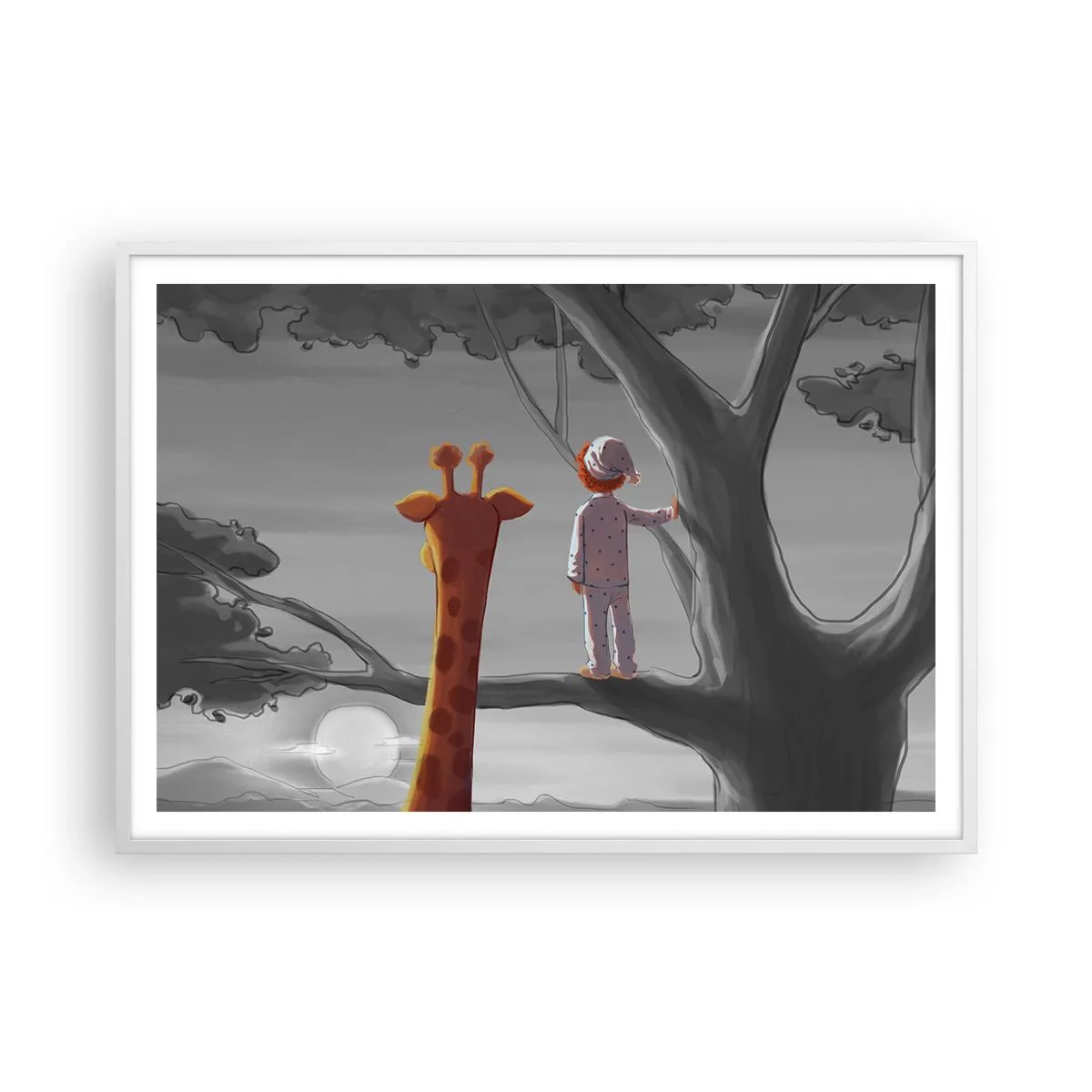 Poster in cornice bianca - Sta succedendo davvero - 100x70 cm